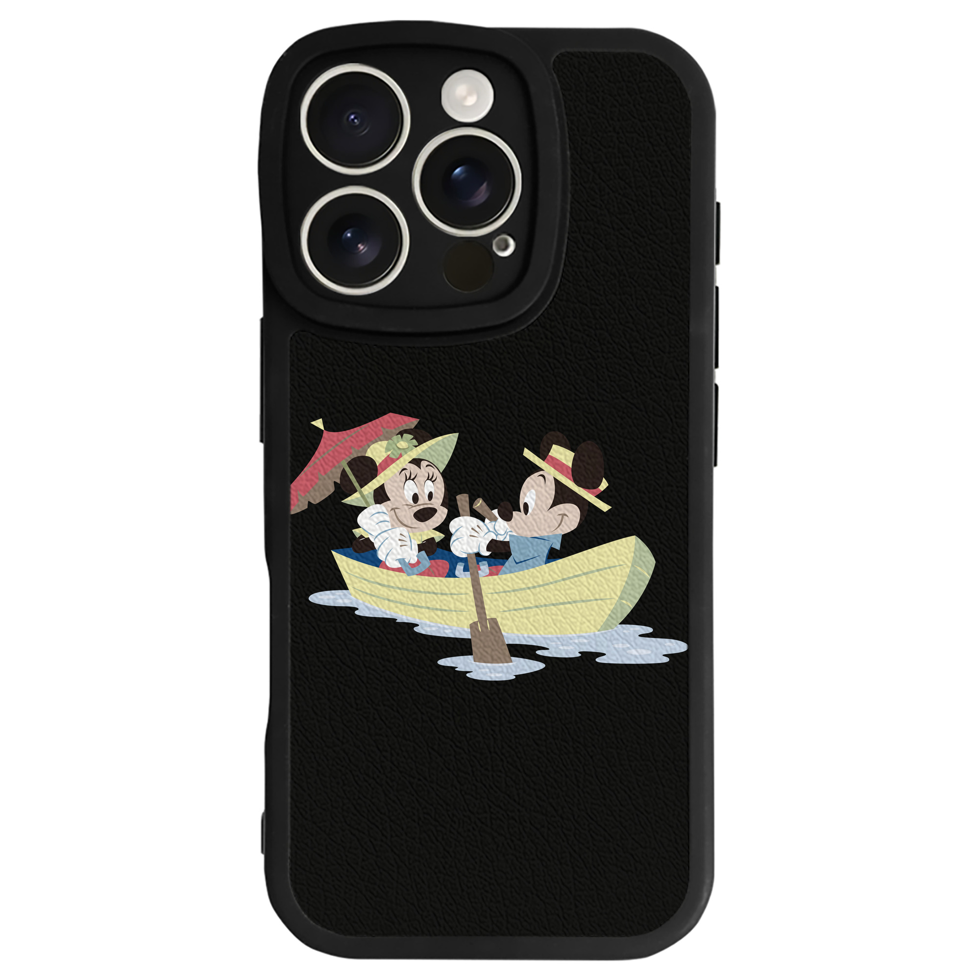 （画像用） ミッキーマウス Mickey Mouse 【iPhone 16シリーズ対応】シリコンスマホケース（レザー調） 材質：シリコン